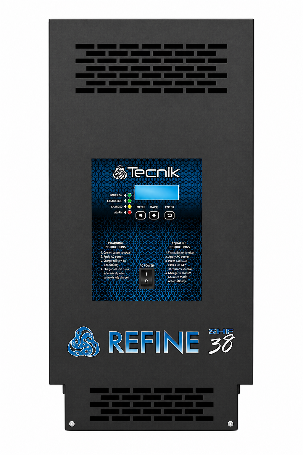 REFINE industrial charger, front view